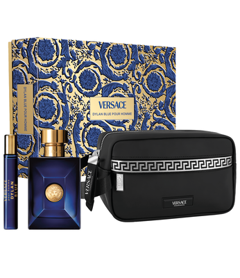 Kit Coffret Versace Dylan Blue Pour Homme Masculino Eau de Toilette